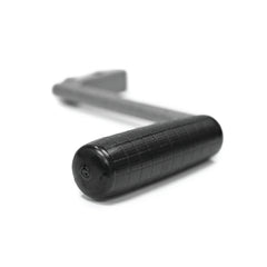 Top view of Trailer Valet 5X crank handle – full black metal handle detail - TV5XHC