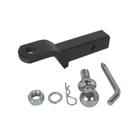 Flat lay image of 2" ball hitch with solid steel body and powder coating - BSDH0010