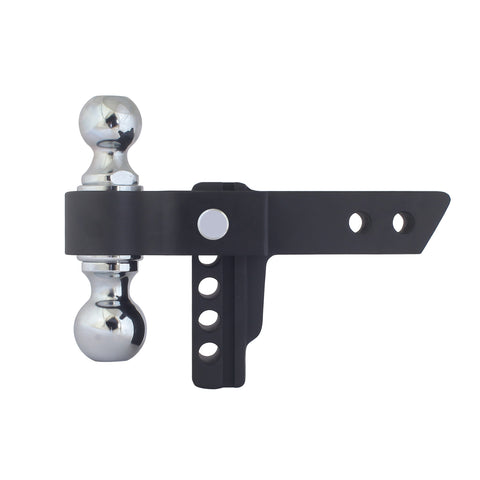 Angled right-side shot highlighting structure and coating of 10K blackout hitch - BSDH0030