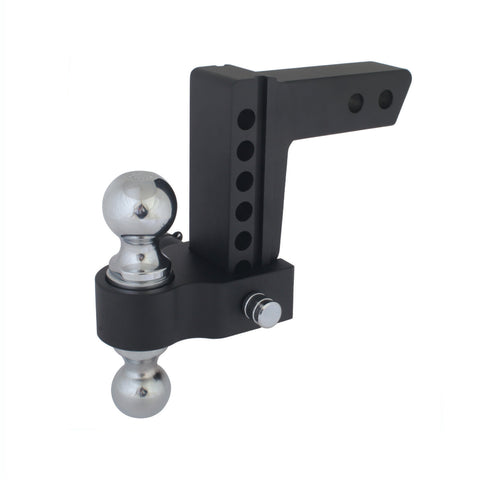Showcase adjustable 6" blackout drop hitch with 2" and 2-5/16" dual-ball system - BSDH0031