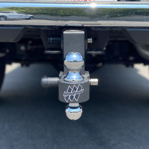 Display front face of drop hitch to show ball connection and vertical clearance - BSDH0031