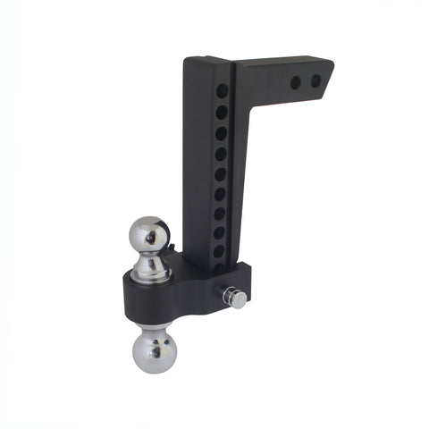 Display adjustable blackout hitch in 10" drop for heavy towing - BSDH0033