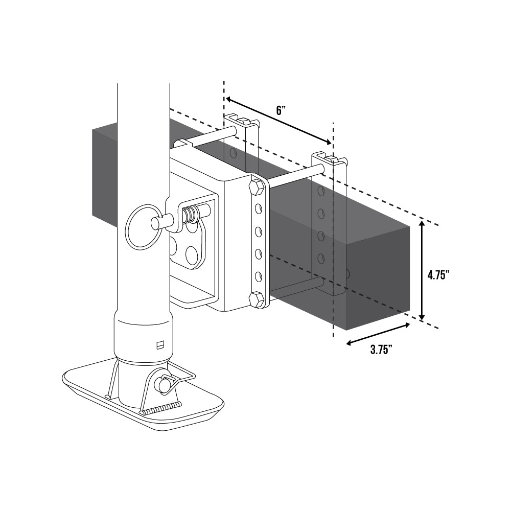 thumbnail interactive-video image 1 of DOPPY 2000lbs Trailer Jack – Side Wind Tongue Jack, 15 Inch Drop, For Campers & Boats 1 of 2
