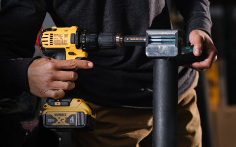 TVDA Drill powered adapter in use on TVJX model