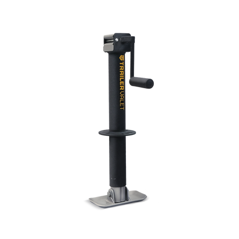 Circular product image of refurbished JX5S side-mount trailer jack with no background - REFTVJX5-C