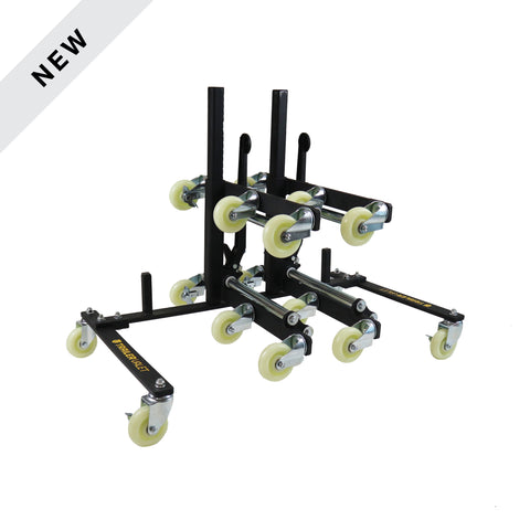 Ensemble de chariots à roues avec support de rangement