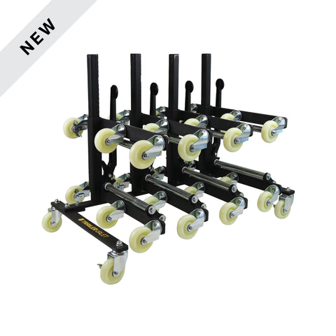 Ensemble de chariots à roues avec support de rangement