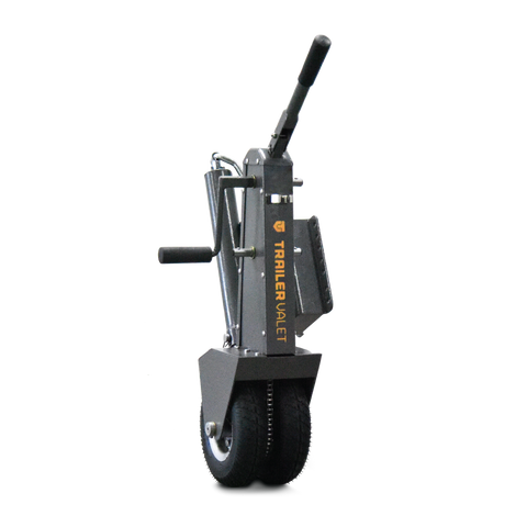 Trailer Valet 5X drill-powered mover – product shot with drill attachment - TV5XDA