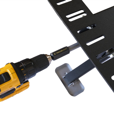 Side view using drill with Trailer Valet stabilizer jack – effortless trailer leveling - STJS0010