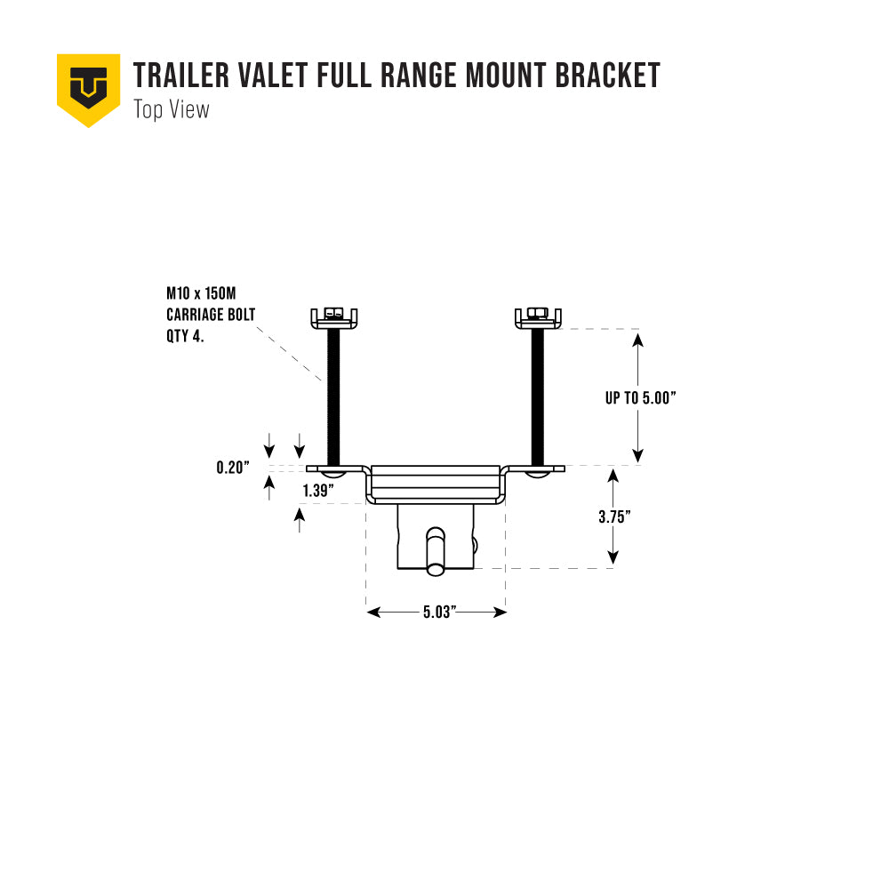 Trailer Valet Full Range Mount – Fits Large Trailer Frames