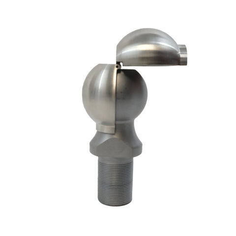 Connect converter to front of trailer showing compatibility in tight spaces - TVHBCONV2