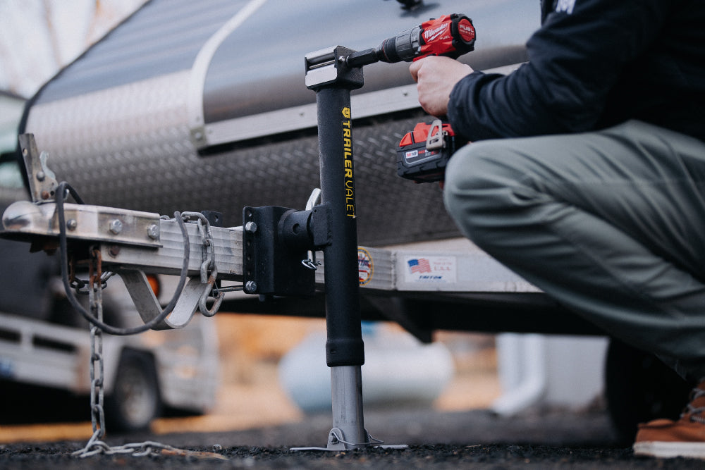Trailer Valet JX5-S 5,000 lb Side-Mount Drill-Powered Jack