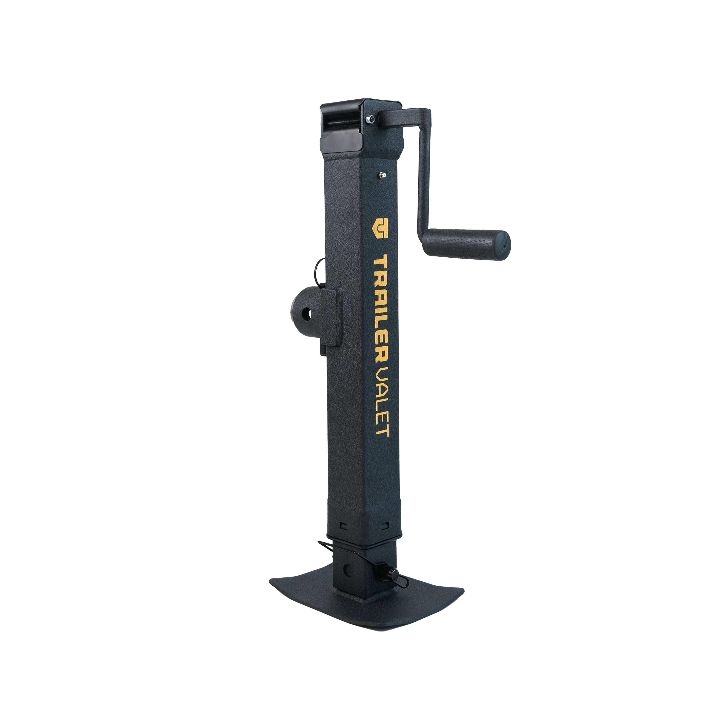 Side crank configuration with handle mounted on TVJX7-P pipe jack