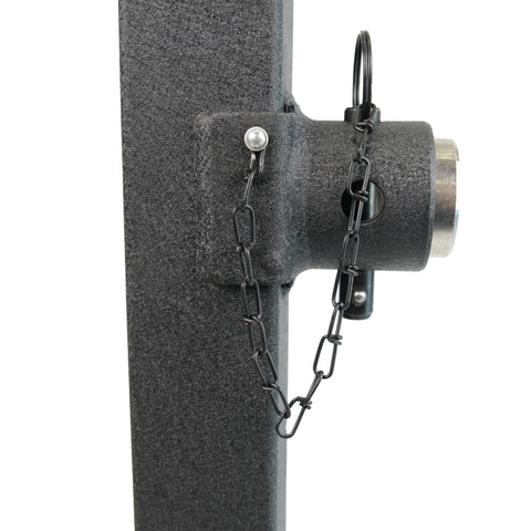 View of weld-on pipe mount bracket used for securing TVJX7-P to trailer