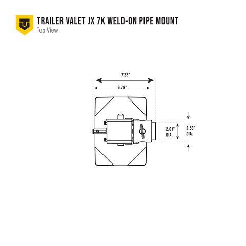 JX 7000 lb Welded Pipe Mount Jack