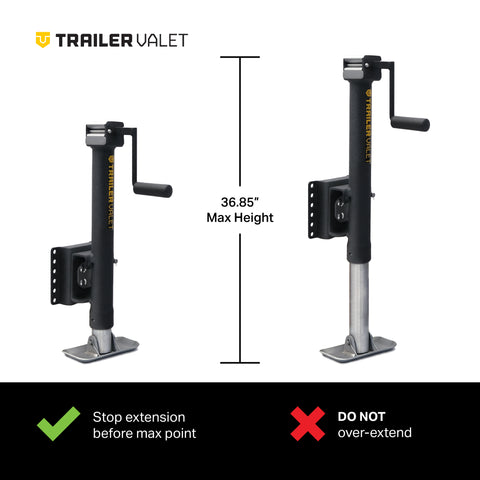 JX Series graphic showing caution for over-extension - TVJX5-S