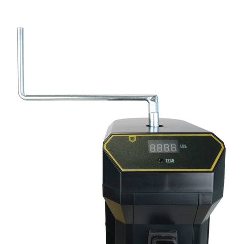 PJX3500 jack with hand crank inserted into backup manual port