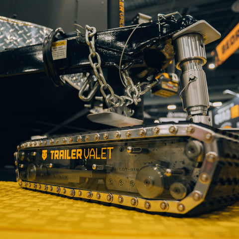 Lifestyle image of RVR12 guiding trailer through tight outdoor path - TVRVR12