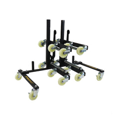 Set of Wheel Dollies with Storage Rack