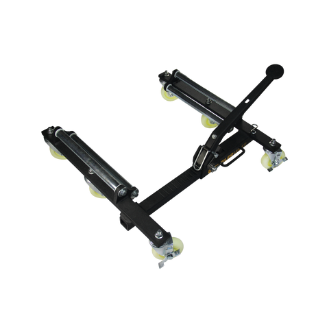 Close-up front left angle view of wheel dolly on white background - TVWDX-2