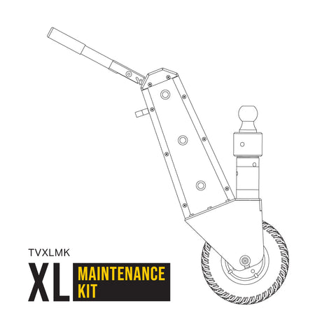 Top view of Trailer Valet XL maintenance kit – complete servicing accessories displayed - TVXLMK