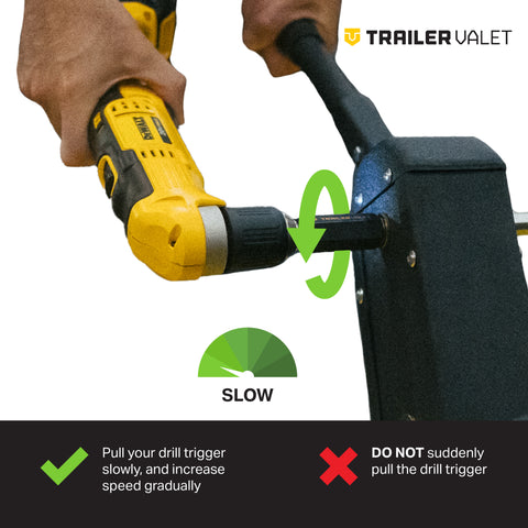 Trailer Valet XL slow drill operation in use - TVXL